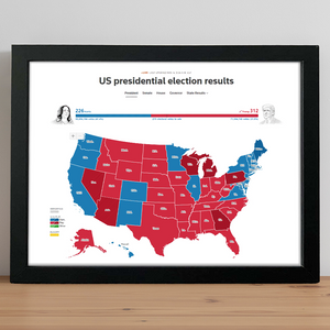 US Presidential Election 2024 Results Trump President Picture Frame HO82 65272