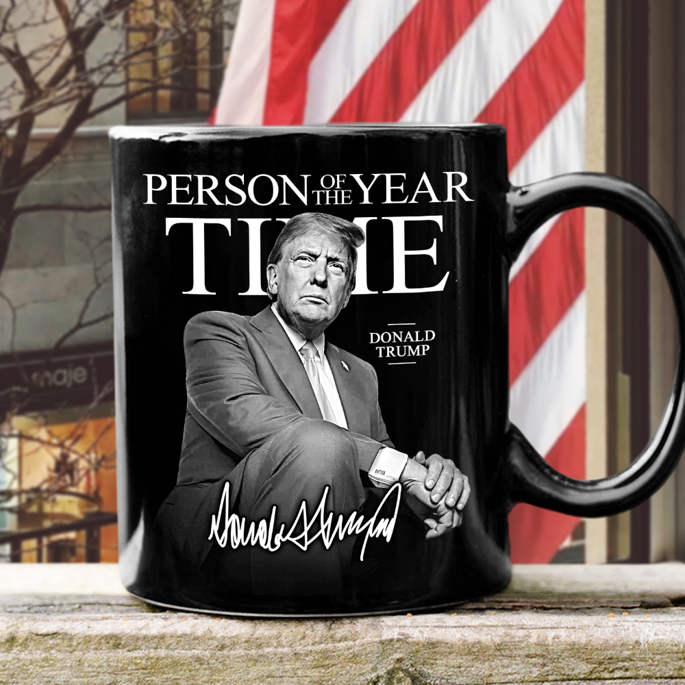 Trump's Time Person of the Year Black Mug HA75 64196