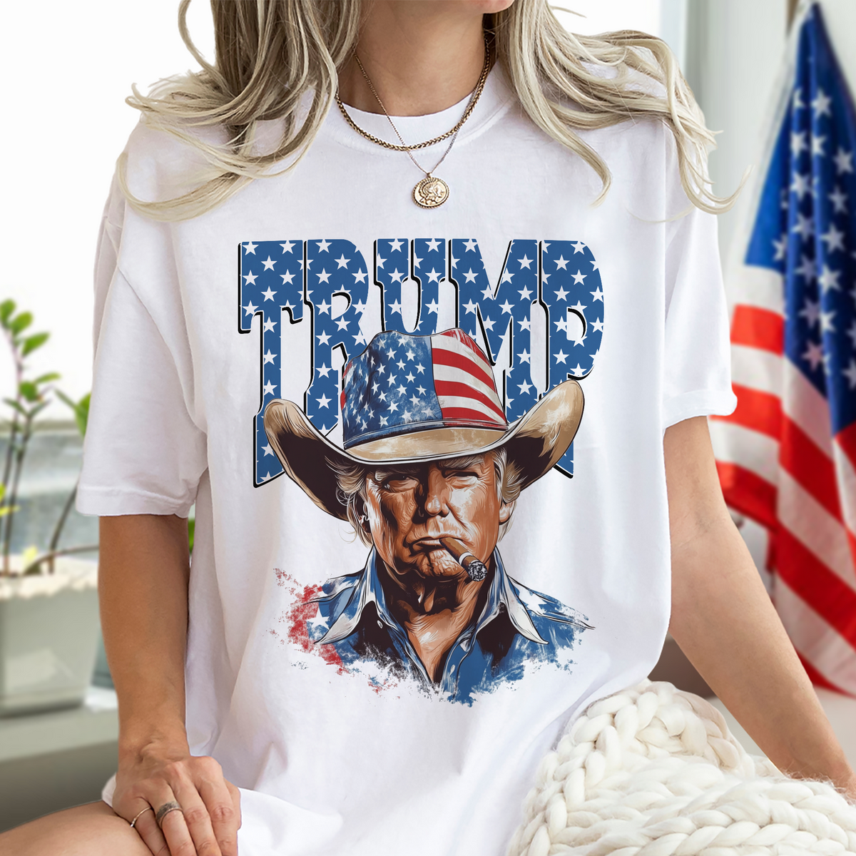 Western Trump Retro USA 4th of July Bright Shirt HO82 65724