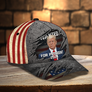 Donald Trump Wanted For President 2024 Classic Cap HO82 62560