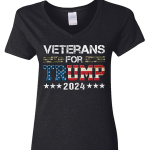 Dad Grandpa Veterans For Trump 2024 American Flag Camo Dark Shirt HO82 62906