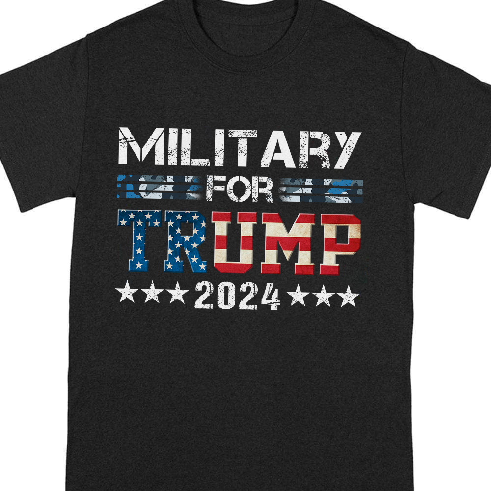 Dad Grandpa Veterans For Trump 2024 American Flag Camo Dark Shirt HO82 62906