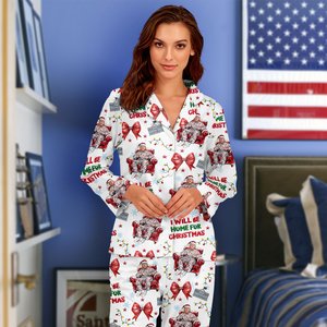 Coquette Bow Trump Pajamas Christmas Gift For Trump Lovers HA75 64106