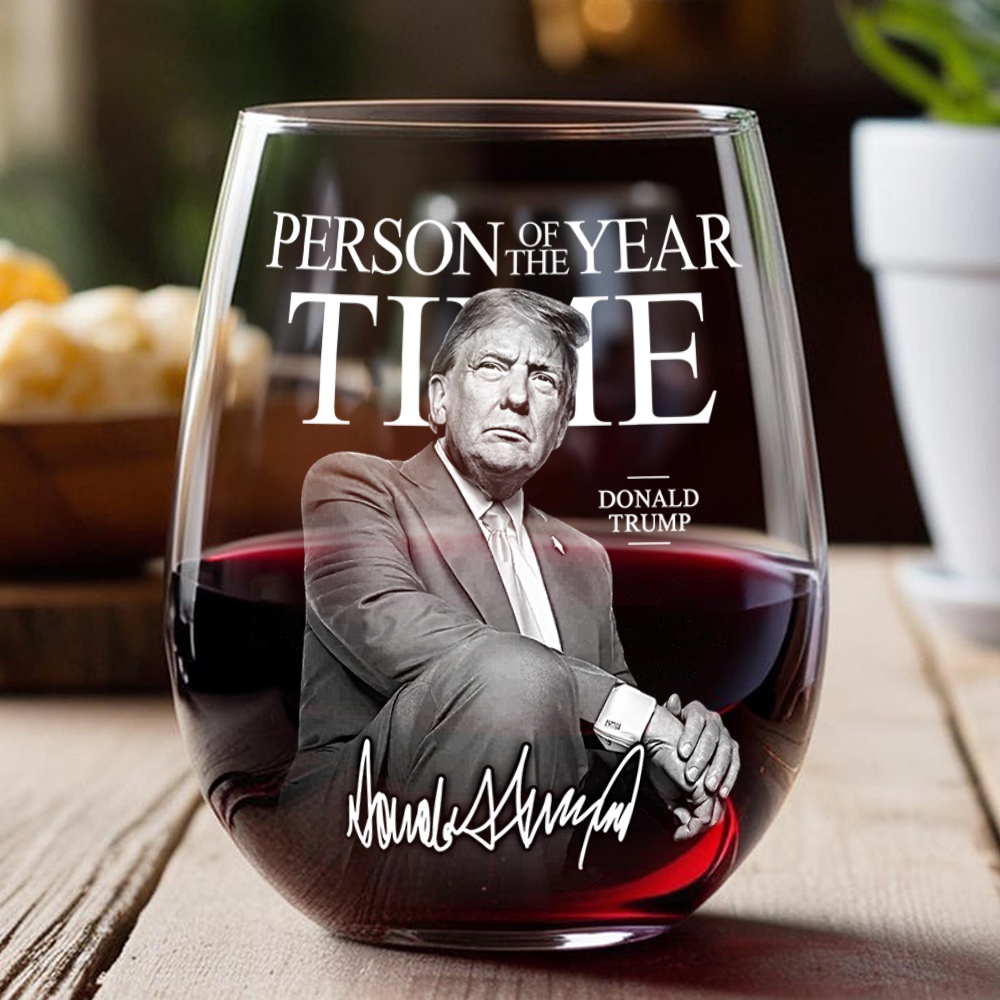 Trump's Time Person of the Year Wine Glass MAGA Gift HA75 67210