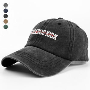 Justice for Charlie Kirk Washed Denim Baseball Cap HA75 64602