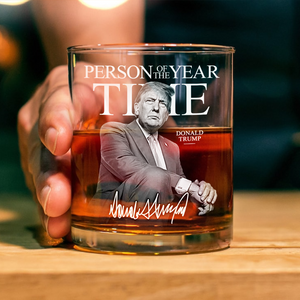 Trump's Time Person of the Year Whisky Glass MAGA Gift HA75 67206