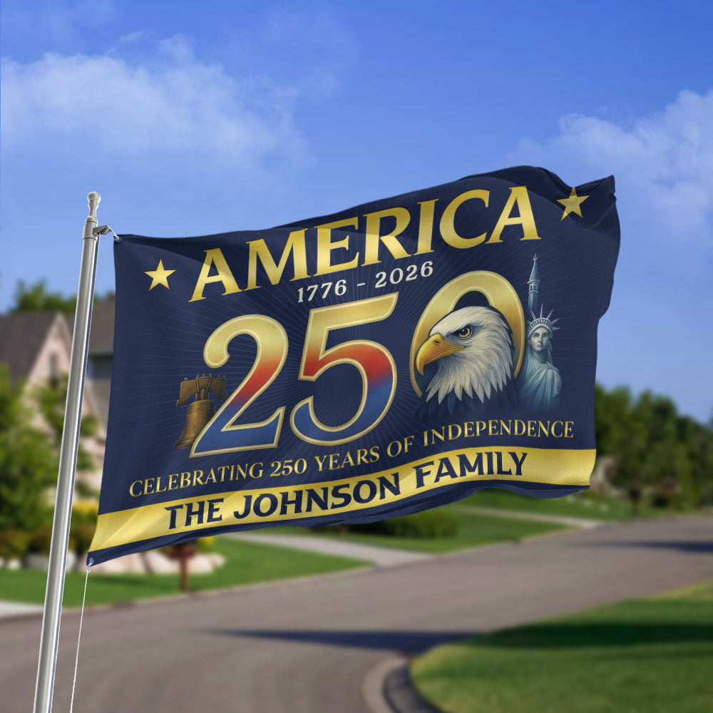Personalized American Flag - America 250th Anniversary Double-Sided Flag HO82 900996