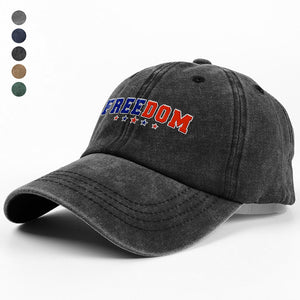 Charlie Kirk Freedom Dark Washed Denim Baseball Cap HA75 64536