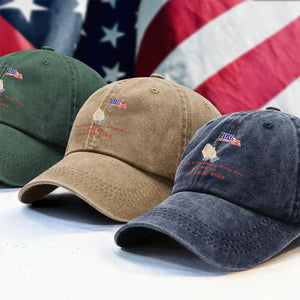 Faith & Freedom – Pray for America Washed Denim Baseball Cap HA75 64592