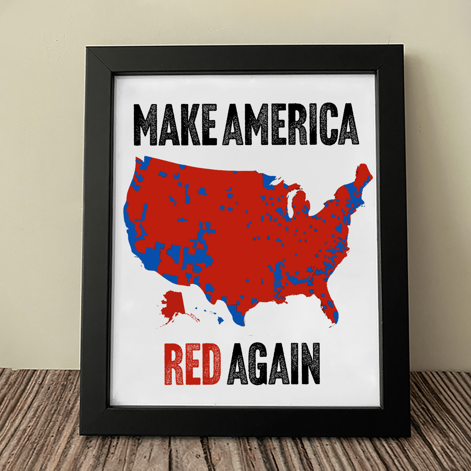 Make America Red Again Picture Frame Gift for Trump Lovers HA75 67098