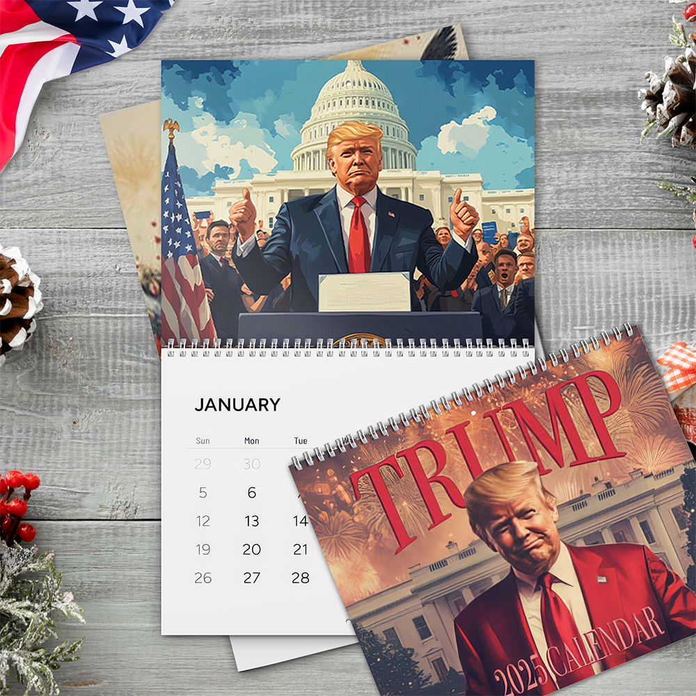 Trump 2025 Wall Calendar, Gift for Trump Supporter N369 LM32 65067