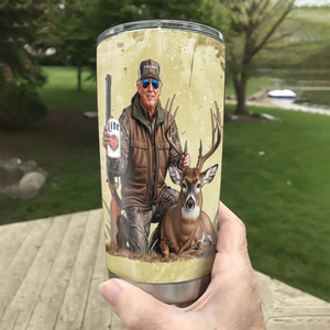 Deer Hunting with Trump - Gear Up with Patriotic Hunting Fat Tumbler LM32 63863