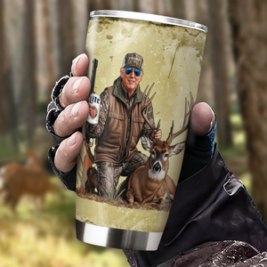 Deer Hunting with Trump - Gear Up with Patriotic Hunting Fat Tumbler LM32 63863