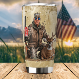 MAGA Patriotic Trump Deer Hunting Fat Tumbler LM32 63885