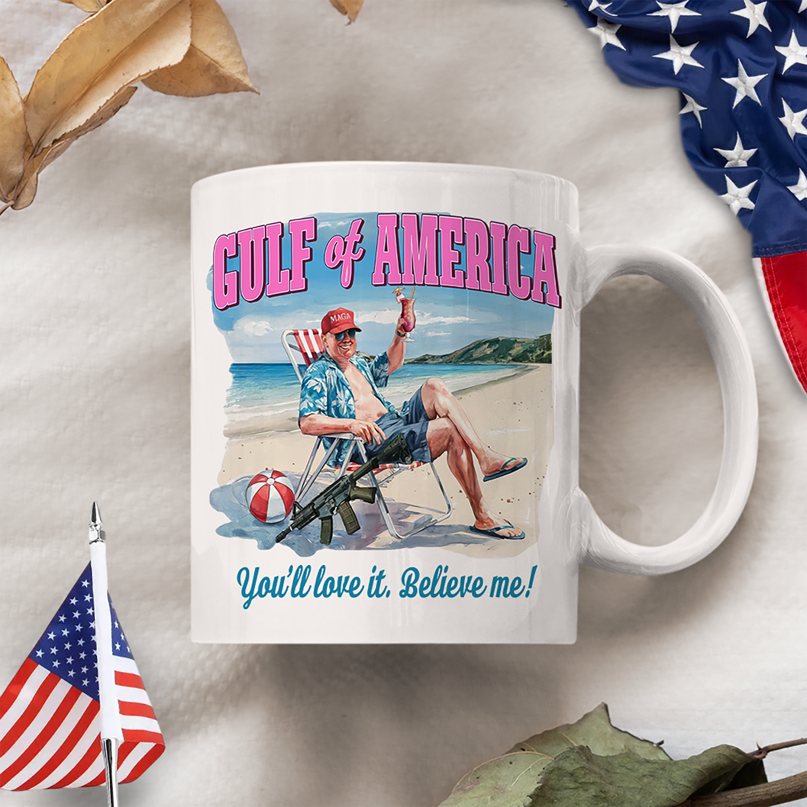 Trump's Gulf of America Comeback Tour: Join In White Mug LM32 65295