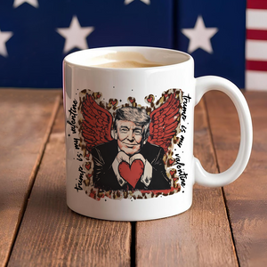 Funny Trump Leopard Valentine White Mug LM32 65231