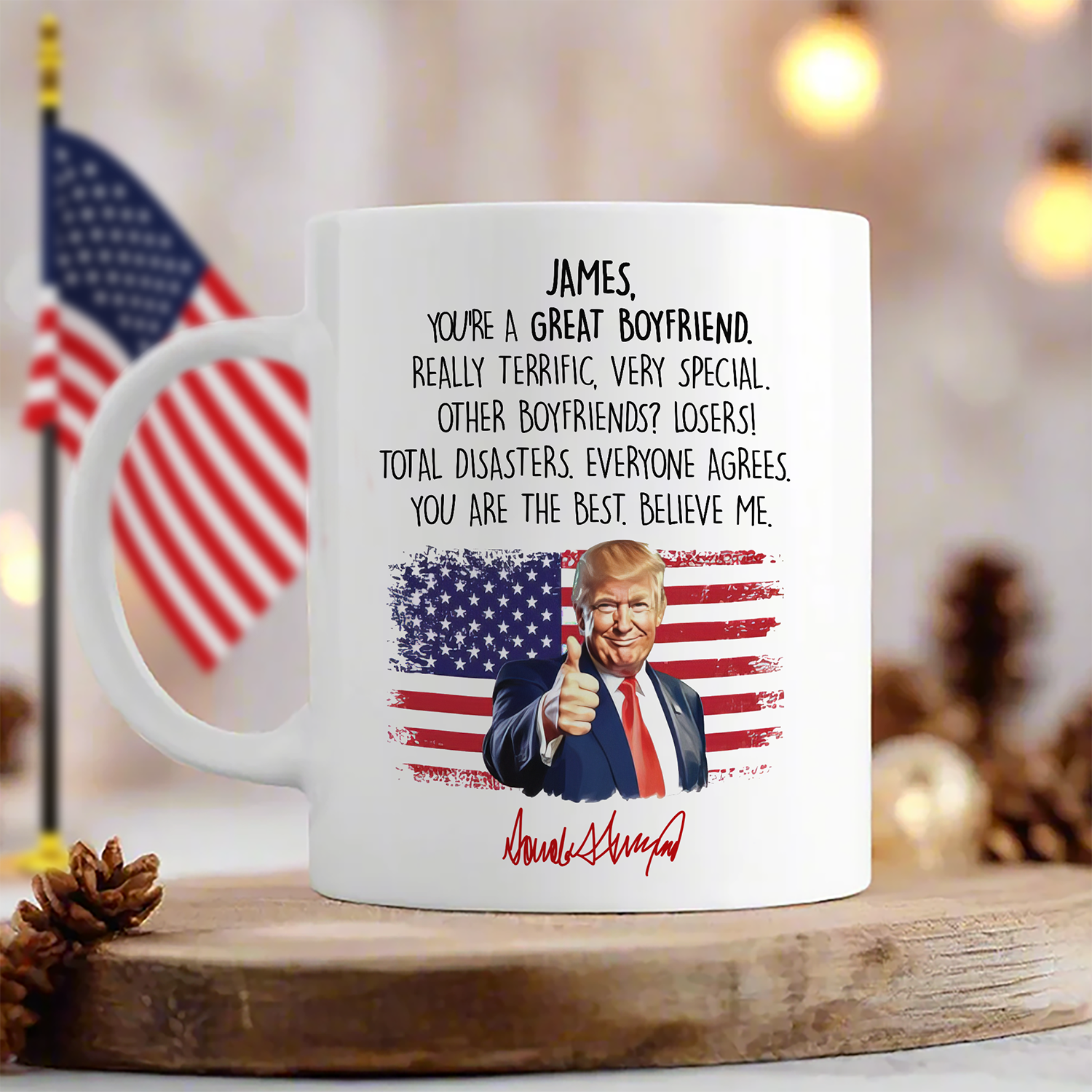 Trump Boyfriend For Him Funny Birthday Anniversary Valentine Christmas White Mug HO82 65526