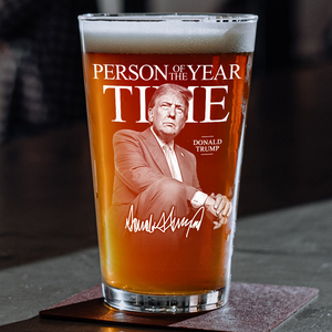 Trump's Time Person of the Year Print Beer Glass HA75 64194