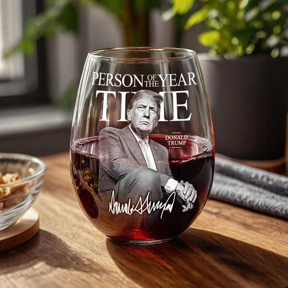 Trump's Time Person of the Year Wine Glass MAGA Gift HA75 67210