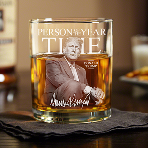 Trump's Time Person of the Year Whisky Glass MAGA Gift HA75 67206