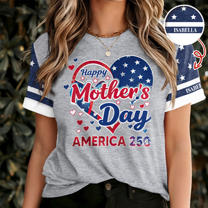 Personalized Happy Mother's Day With US Flag 3D Shirt, Gift For Mom, Mother's Day, America 250 HO82 901352