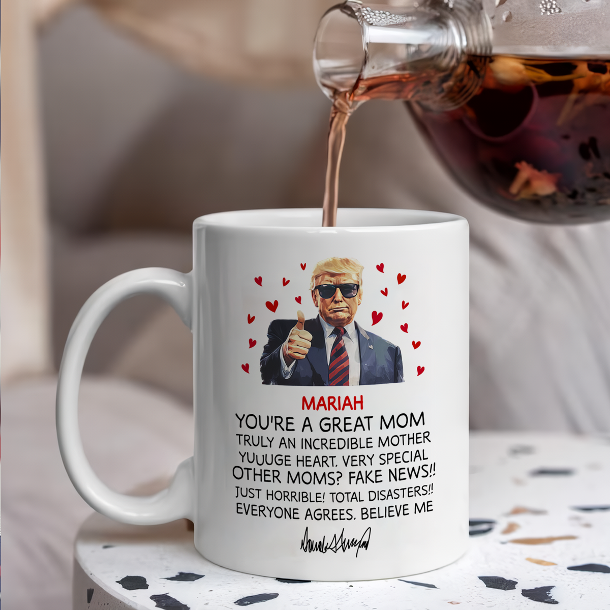 Custom Name You Are A Great Mom Trump With Mom White Mug Gift For Mother's Day HO82 65708