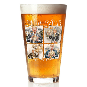 New Year New America Trump 2025 Disco Ball Beer Glass HA75 67134