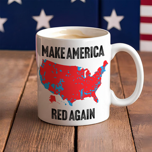 Make America Red Again White Mug Gift for Trump Lovers HA75 67086