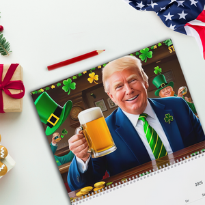 2025 Donald Trump Wall Calendar - Patriotic Holiday & Seasonal Artwork N369 LM32 65073