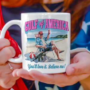 Trump's Gulf of America Comeback Tour: Join In White Mug LM32 65295