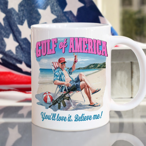 Trump's Gulf of America Comeback Tour: Join In White Mug LM32 65295