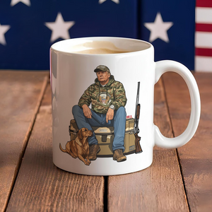 Trump Hunting Gear: Buck Around and Find Out White Mug LM32 63837