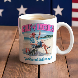 Trump's Gulf of America Comeback Tour: Join In White Mug LM32 65295