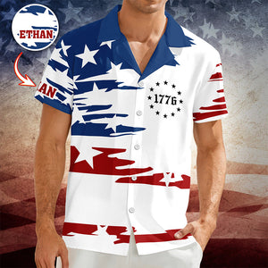 Personalized American 1776 Hawaii Shirt, 4th of July American, Independence Day Gift HO82 901532