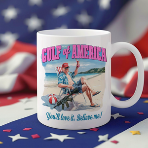 Trump's Gulf of America Comeback Tour: Join In White Mug LM32 65295