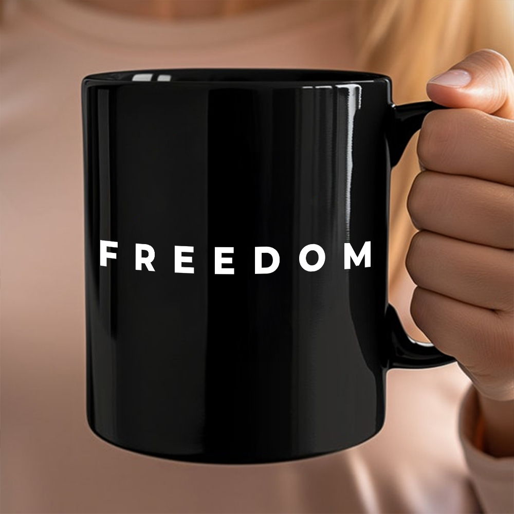 Charlie Kirk Freedom Black Mug HA75 64468
