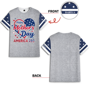 Personalized Happy Mother's Day With US Flag 3D Shirt, Gift For Mom, Mother's Day, America 250 HO82 901352