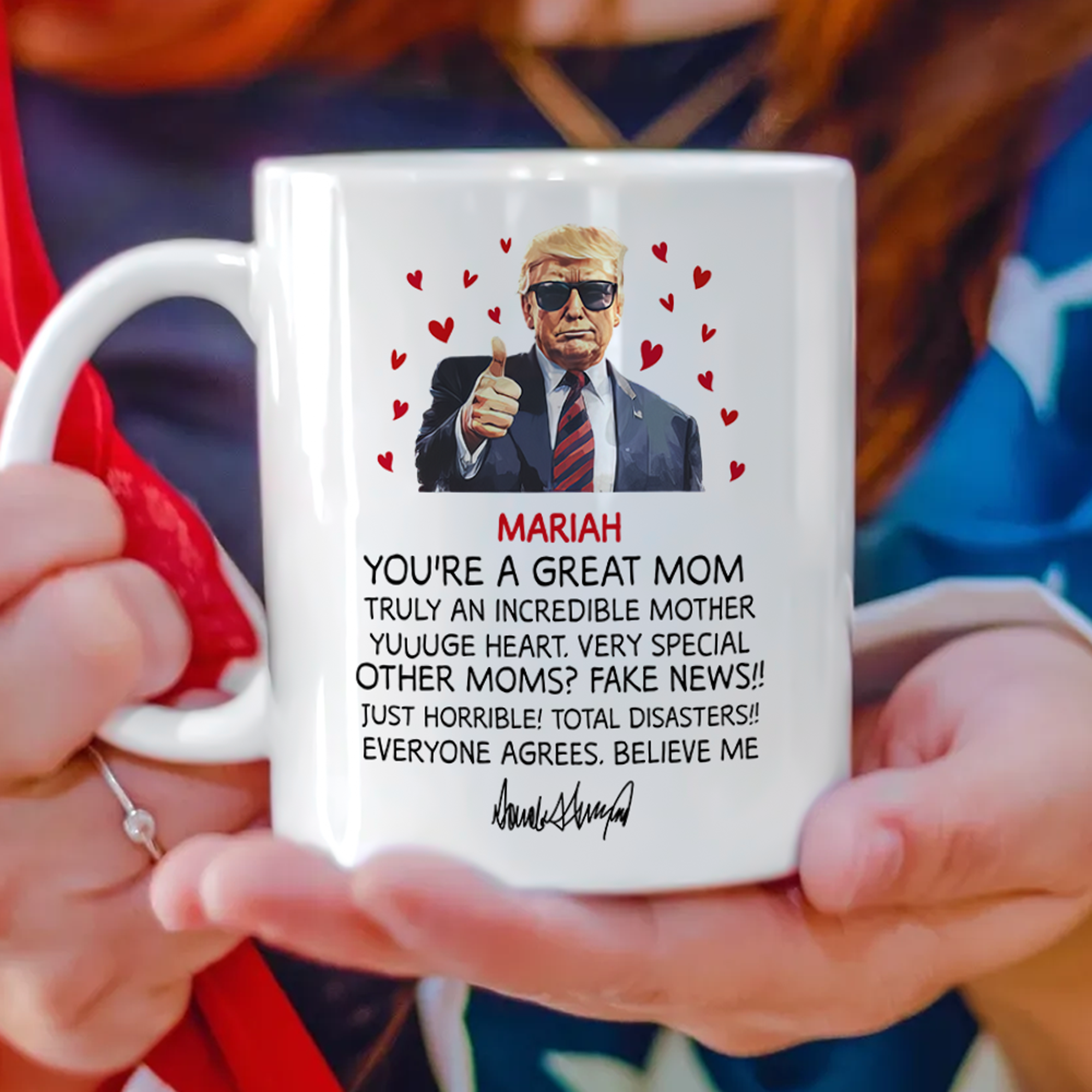 Custom Name You Are A Great Mom Trump With Mom White Mug Gift For Mother's Day HO82 65708