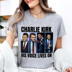Charlie Kirk - His Voice Lives On Bright Shirt LM32 65545