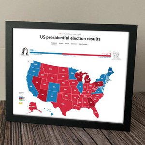 US Presidential Election 2024 Results Trump President Picture Frame HO82 65272