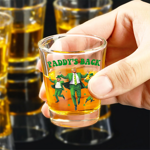 Trump Paddy's Back 2025 St. Patrick's Day Shot Glass LM32 65283