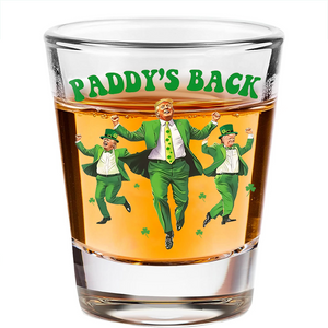 Trump Paddy's Back 2025 St. Patrick's Day Shot Glass LM32 65283