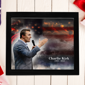 Charlie Kirk Tribute Art - Signed Limited Charity Picture Frame LM32 65795