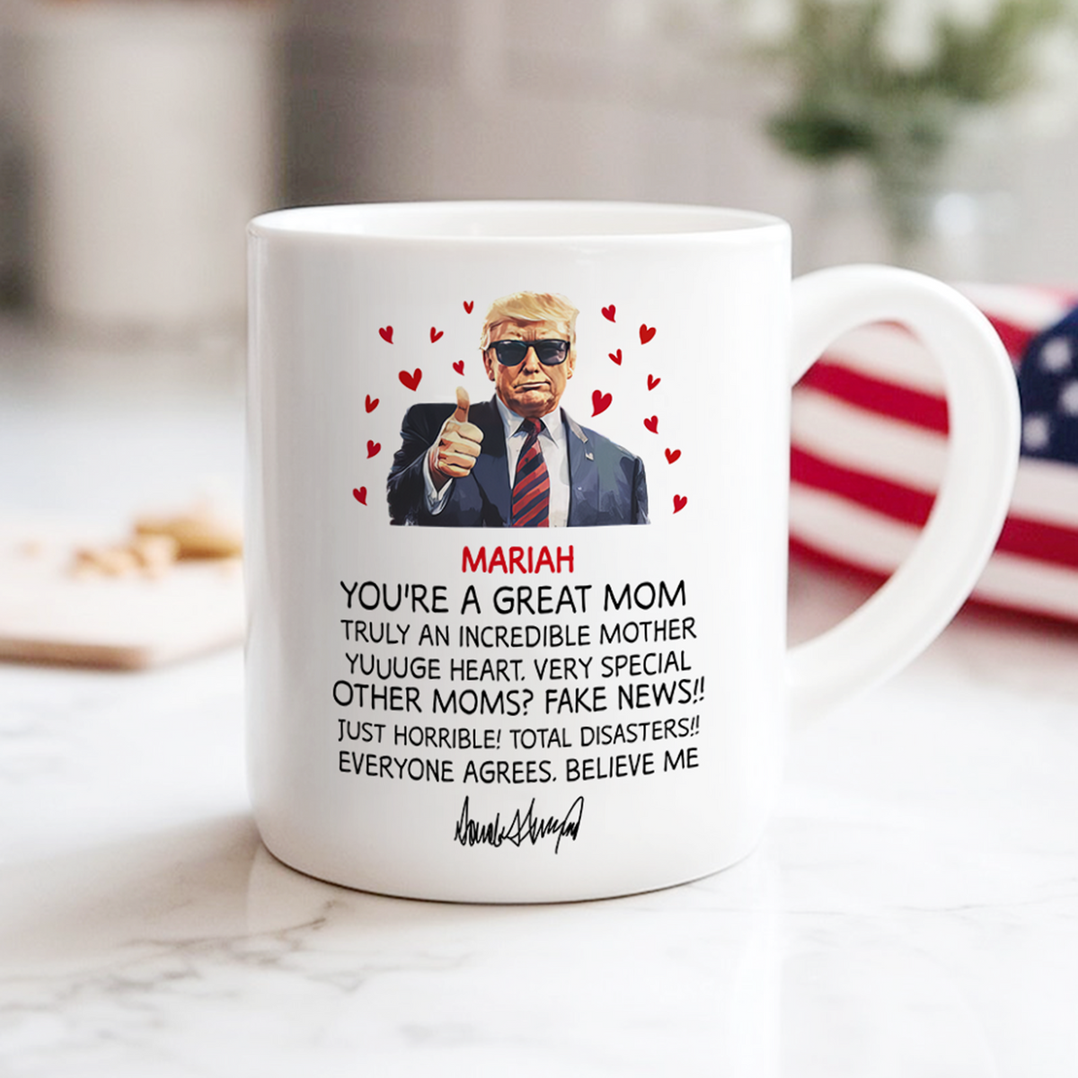 Custom Name You Are A Great Mom Trump With Mom White Mug Gift For Mother's Day HO82 65708