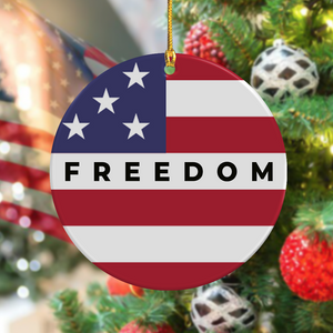 Charlie Kirk Freedom Ceramic Ornament HA75 64524
