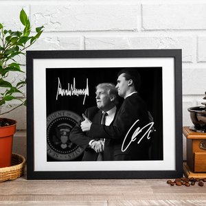 Charlie Kirk With Donald Trump Autographed Signed Picture Frame TH10 64411