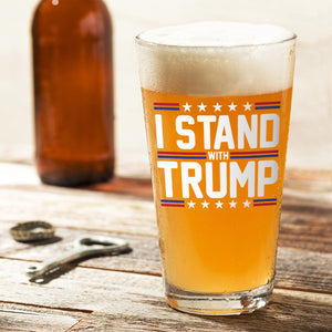 I Stand With Trump 2024 Print Beer Glass N304 62579