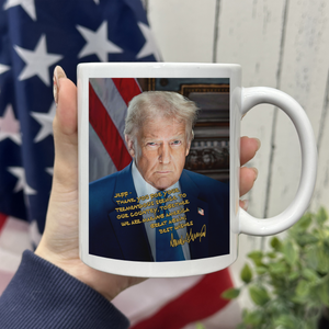 Personalized Donald Trump 2025 Thank You For Your Tremendous Service White Mug LM32 65253