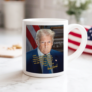 Personalized Donald Trump 2025 Thank You For Your Tremendous Service White Mug LM32 65253