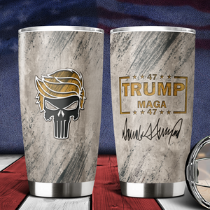 Patriotic Trump MAGA 47 Punisher Fat Tumbler LM32 63997